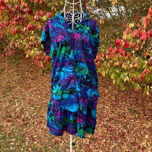 Vintage 80s 90s shorts and top matching set | XS-S  |  black green blue purple